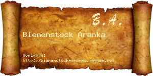 Bienenstock Aranka névjegykártya