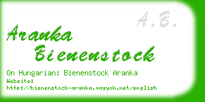 aranka bienenstock business card